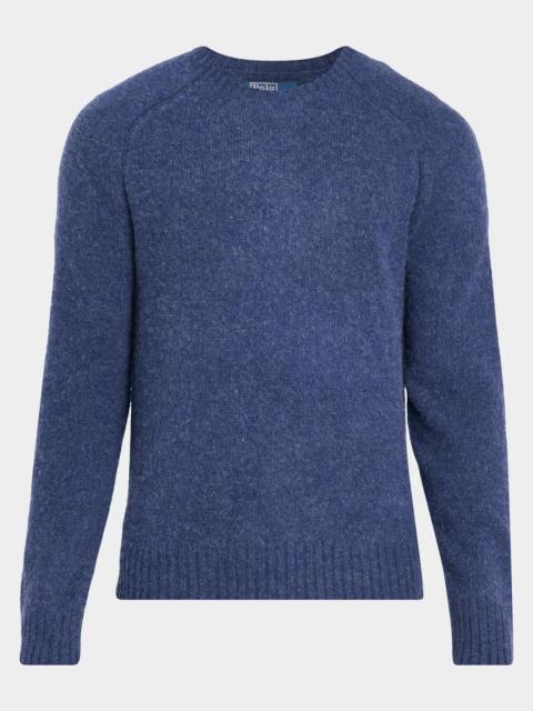 Polo Ralph Lauren Men's Wool and Cashmere Elbow-Patch Crewneck Sweater