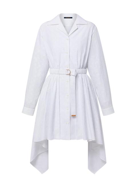Louis Vuitton Monogram Fil Coupé Belted Shirt Dress