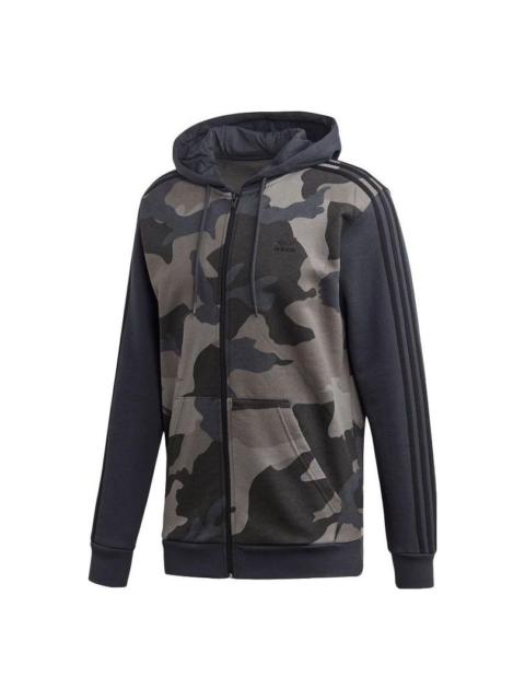 adidas Originals 'Camo' Full Zip Hoodie 'Carbon' ED7073