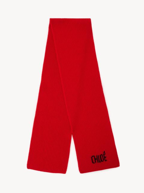 Chloé THE CHLOÉ JOYFUL SCARF IN WOOL & CASHMERE