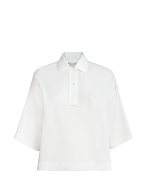 Brunello Cucinelli stretch cotton piqué polo shirt with logo