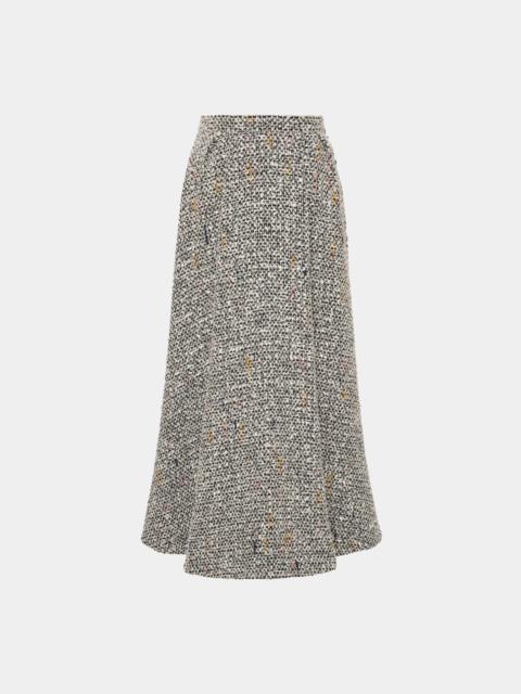 Alessandra Rich SEQUIN TWEED LONG SKIRT