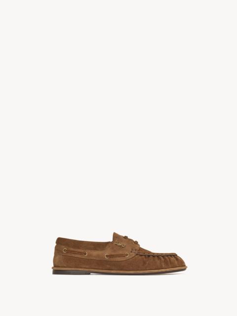 SAINT LAURENT LE LOAFER BOAT SHOES IN SUEDE