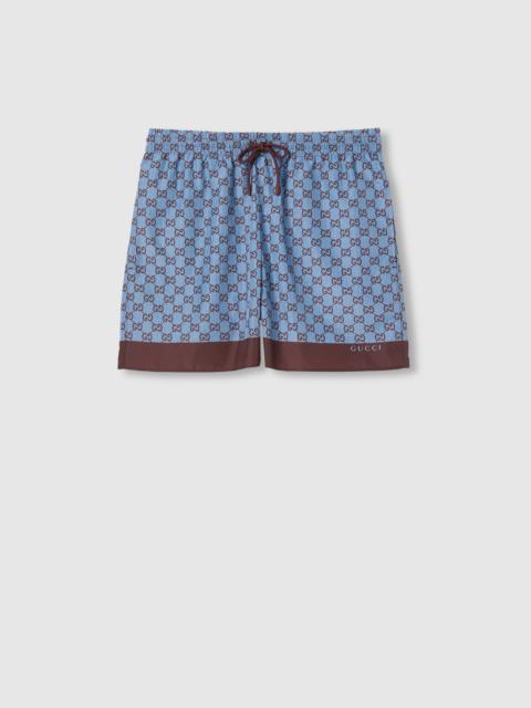 GUCCI Printed poplin tech swim shorts