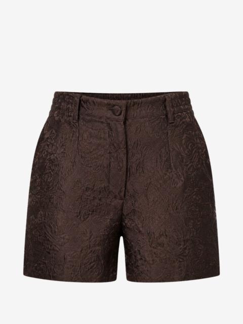 Dolce & Gabbana floral-brocade shorts