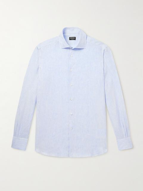 ZEGNA Oasi Striped Linen Shirt