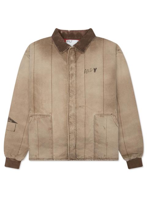 Paly MEM MOTEL CANVAS WORK JACKET - LIGHT BROWN