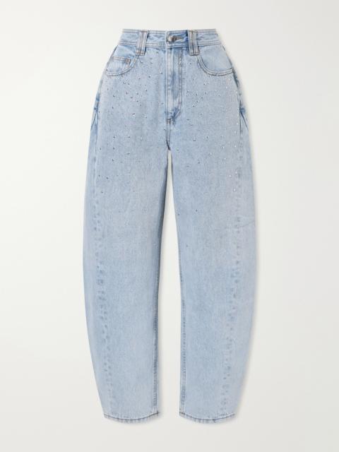 Aje. Lucina Studded High-rise Straight-leg Jeans