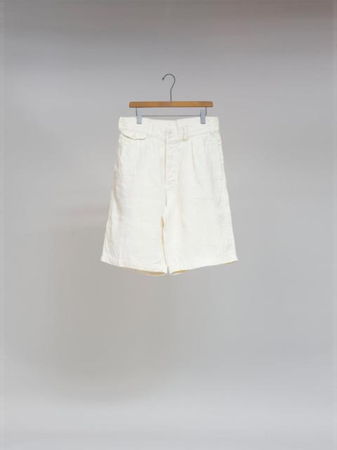 Nigel Cabourn Desert Short Hemp Denim in Off White