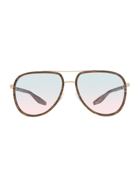 BARTON PERREIRA Men's Cani 58MM Aviator Sunglasses - Blue Pink Gradient Brown