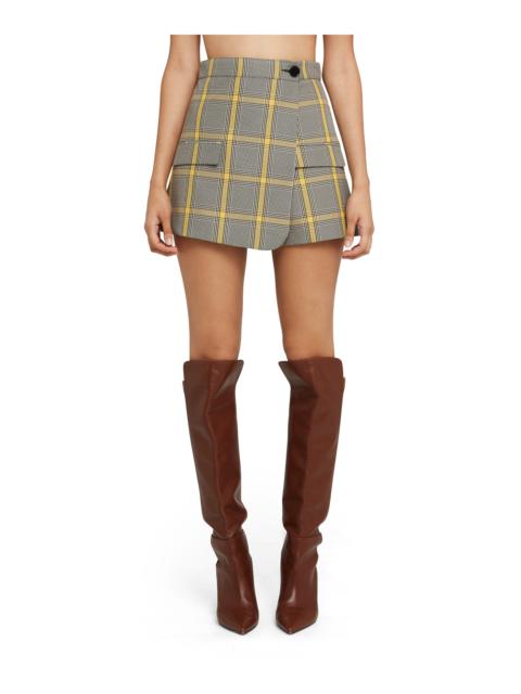 MSGM Prince of Wales skort with wrap design