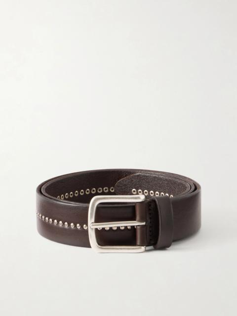 Anderson's 3cm Stud-Embellished Leather Belt
