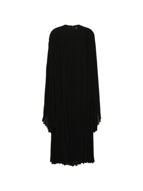 pleated wide-sleeve maxi dress