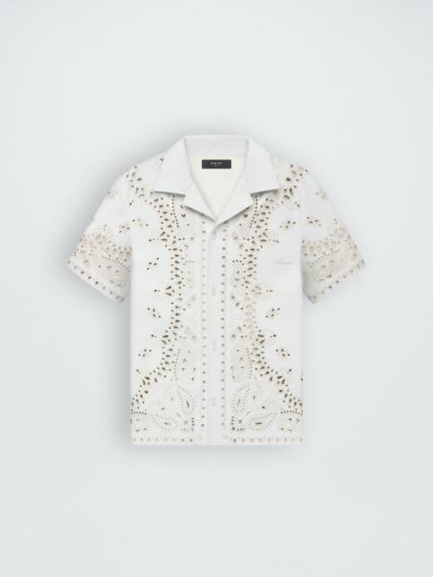 AMIRI LEATHER BANDANA SHIRT