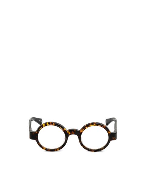 MATSUDA tortoiseshell-effect round-frame glasses