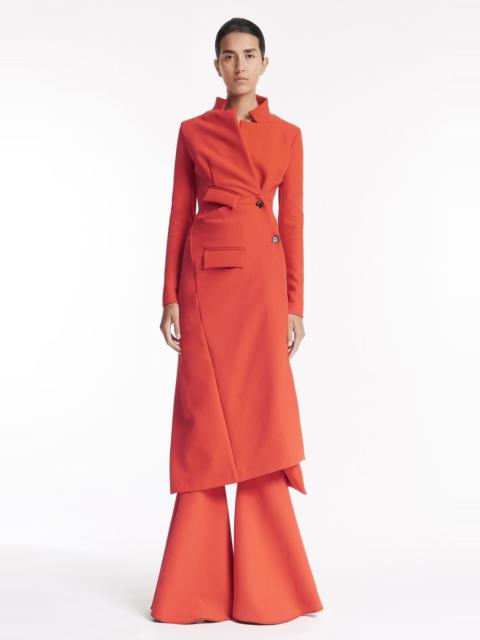 FITTED ASYMMETRIC COAT RED