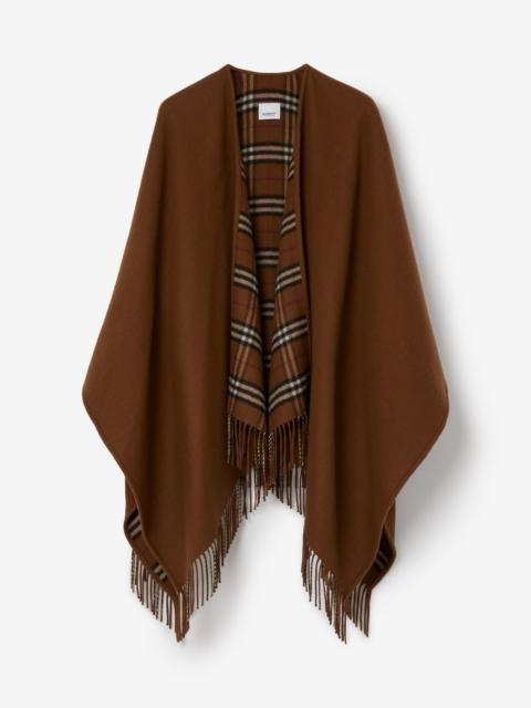 Burberry Reversible Check Wool Cape