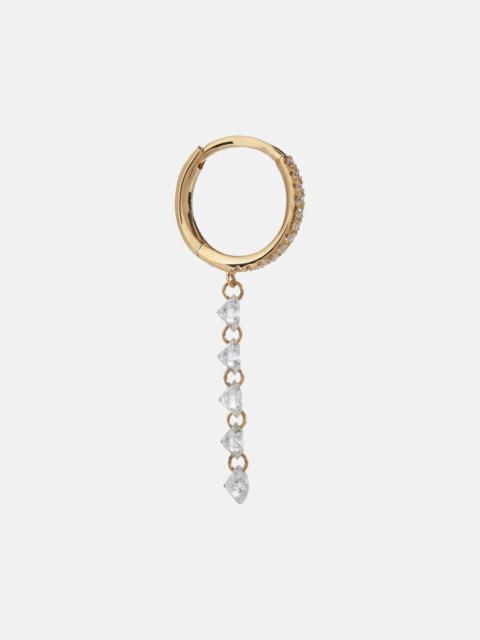 PERSÉE Piercing 18kt gold single earring with diamonds