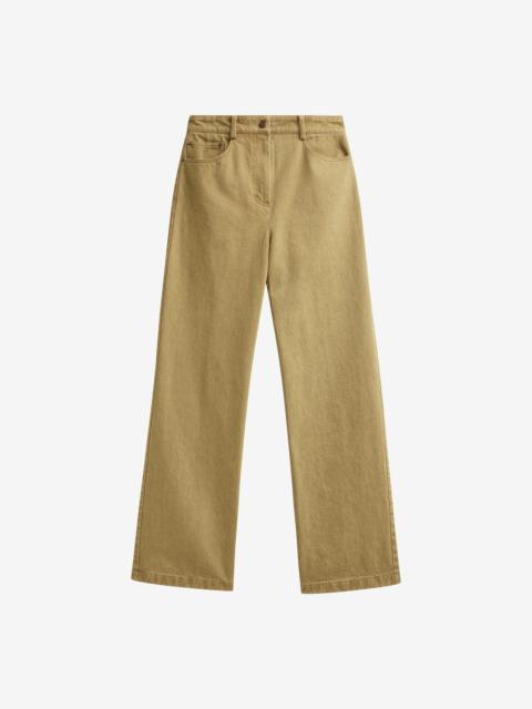 The Frankie Shop Beckett Straight Jeans - Olive Brown