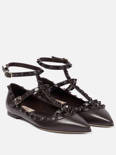 Valentino Rockstud leather ballet flats