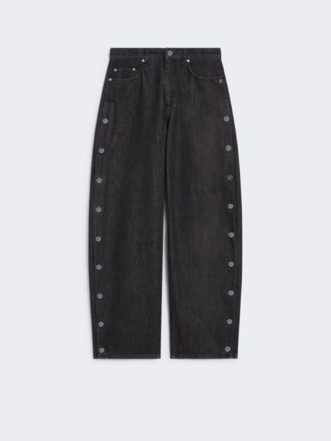 Sportmax Button-up wide-leg jeans - BLACK