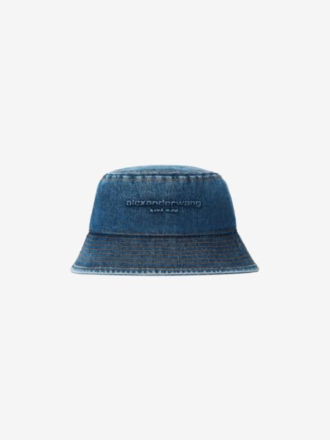 Alexander Wang embossed bucket hat in denim