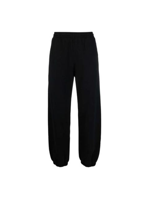 Men's Off-White SS22 Diagonal Stripes Bundle Feet Sports Pants/Trousers/Joggers Black OMCH029C99FLE0