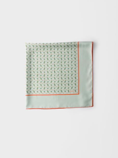 Prada Printed twill scarf 90
