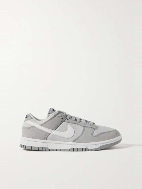 Nike Dunk Low LX leather and suede-trimmed drill sneakers