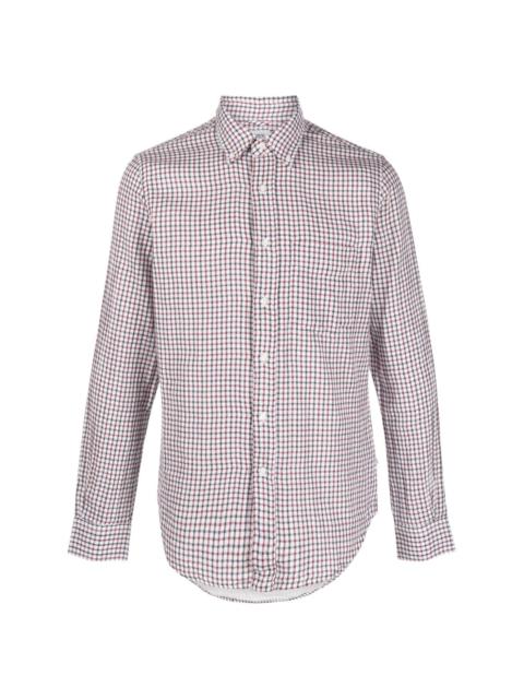 checked buttoned cotton shirt