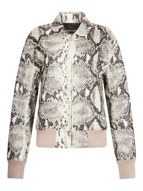 Roberto Cavalli python-print jacket
