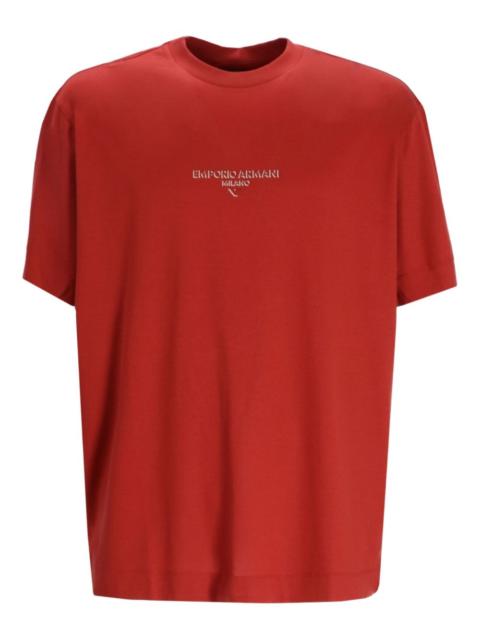 EMPORIO ARMANI logo-embroidered t-shirt