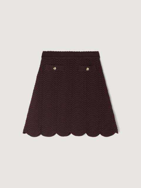 Sandro MINI DECORATIVE KNIT SKIRT