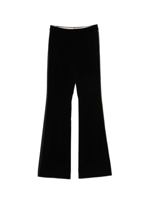 Max Mara side-stripe velvet trousers