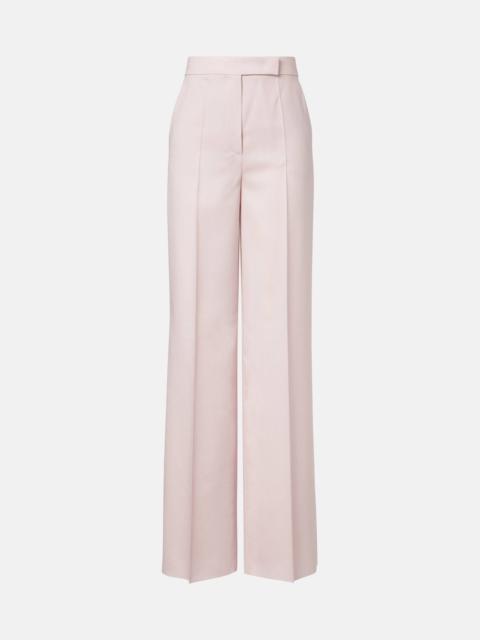 Max Mara Girone wool, mohair, and silk wide-leg pants