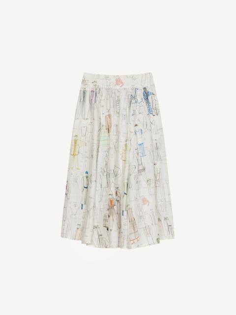 KENZO “Kenzo Sketch” midi skirt
