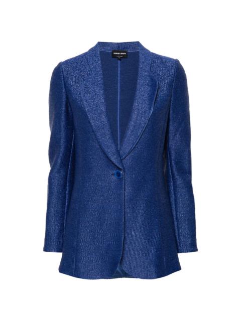 patterned-jacquard blazer