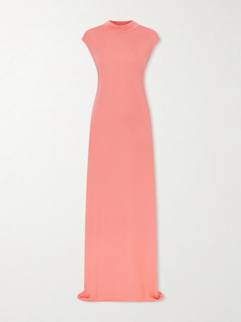 TOM FORD Open-back Asymmetric Knotted Crepe-jersey Maxi Dress