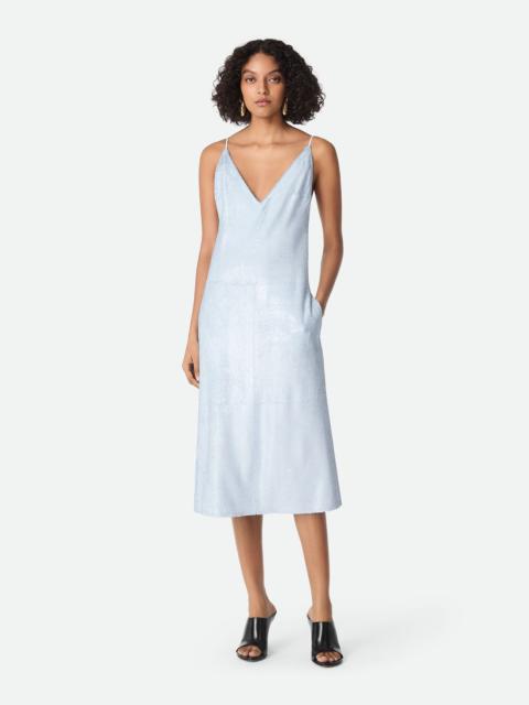 Bottega Veneta Patent Leather Fringed Dress