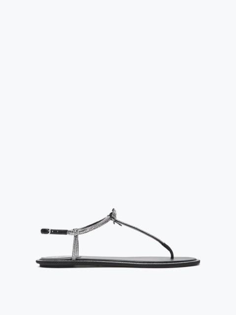 RENE CAOVILLA Caterina Black Thong Sandal 10