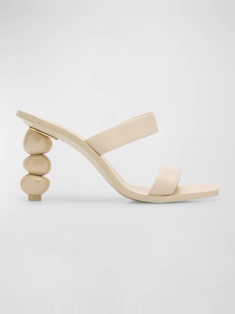 Meta Calfskin Dual-Band Slide Sandals