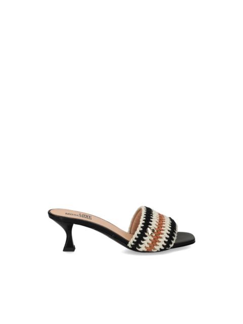 Moschino crochet-knit heart-motif sandals