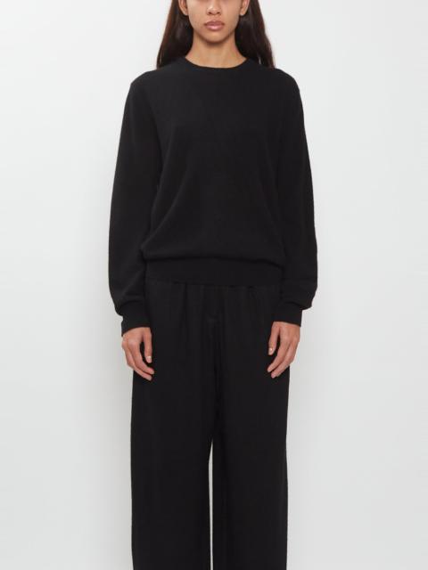 FRENCKENBERGER Mini R-Neck Baby Cashmere Sweater — Black