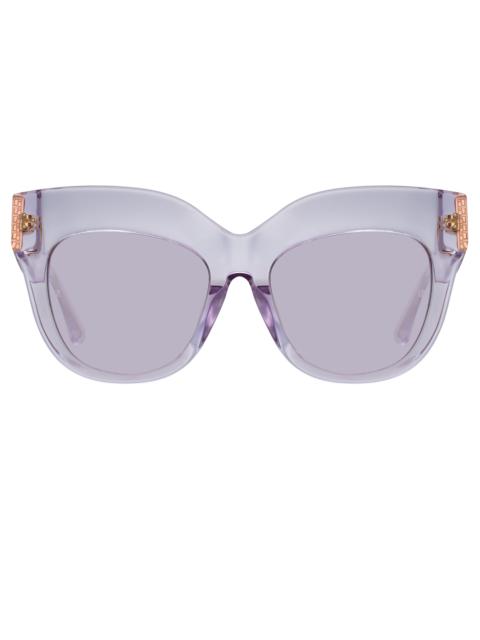 DUNAWAY OVERSIZED SUNGLASSES IN LILAC