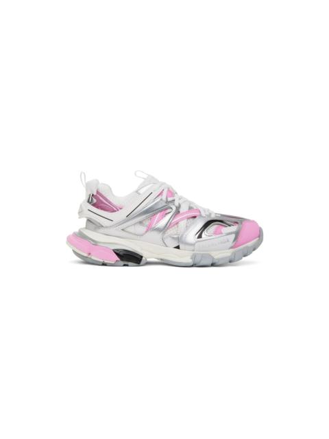 BALENCIAGA Pink & White Track Sneakers