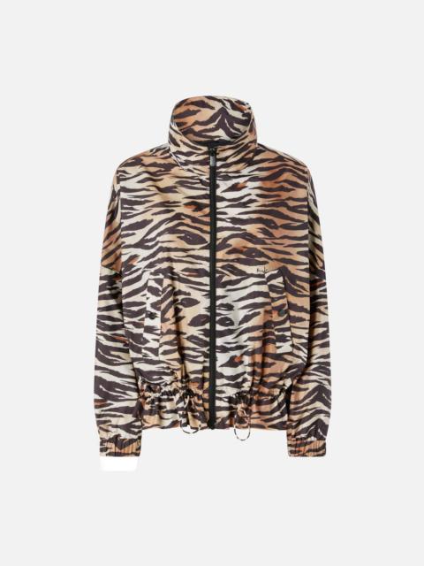 PINKO ZIPPED JACKET WITH TIGER PRINT