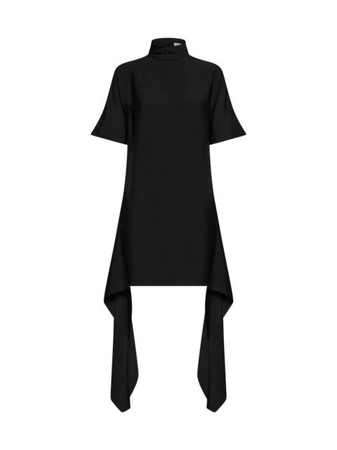 Alaïa Black viscose asymmetric T-shirt mini dress