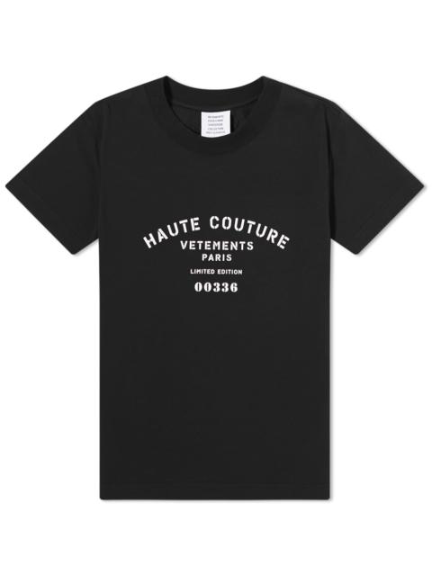 VETEMENTS VETEMENTS Maison De Couture Logo Fitted Tee