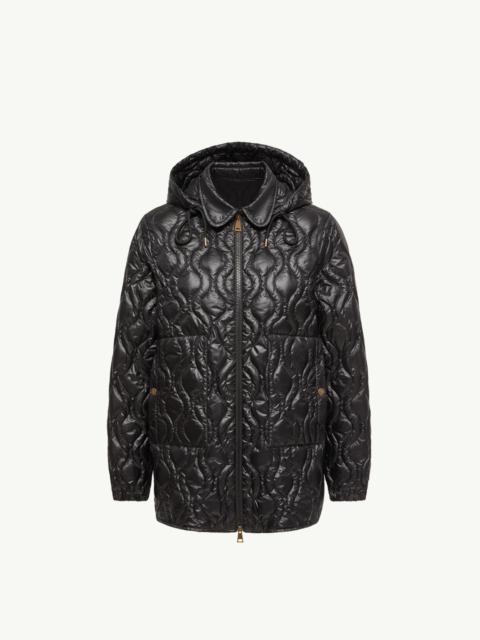 Moncler Balette Geometric Quilted Mid-Length Down Jacket