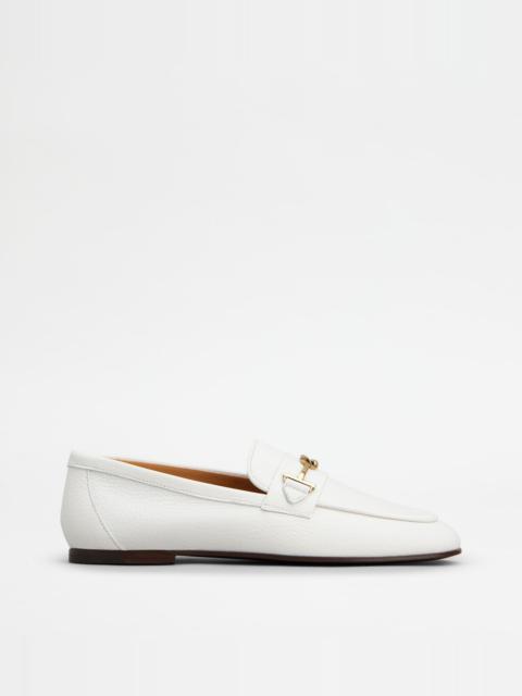 LOAFERS IN LEATHER - WHITE